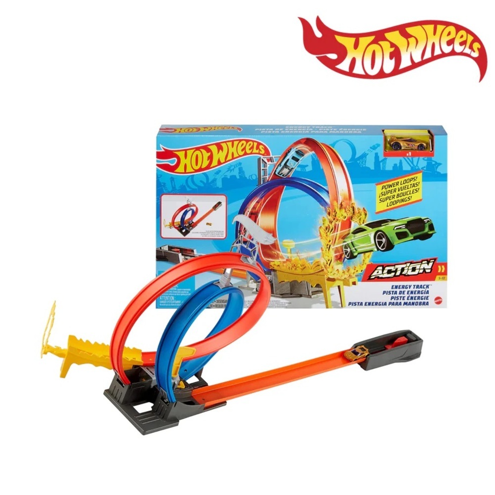 Double Loop Stunt Track - Blue & Red